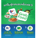 Grab เข้าร่วม “คนละครึ่ง เฟส 5” หั่นค่าคอมฯ เหลือ 9% อัดสิทธิประโยชน์-สินเชื่อร้านอาหาร พร้อมสิทธิประโยชน์ต่างๆอย่างคับคั่ง