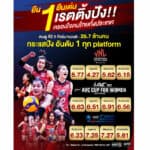 “วอลเลย์บอลหญิงทีมชาติไทย” ยืน 1 ครองใจทั้งประเทศ 3 ทัวร์นาเมนต์ดัง  ส่งเรตติ้ง “ช่องวัน31” ขึ้นแท่นอันดับ 1 ทุกแพลตฟอร์ม