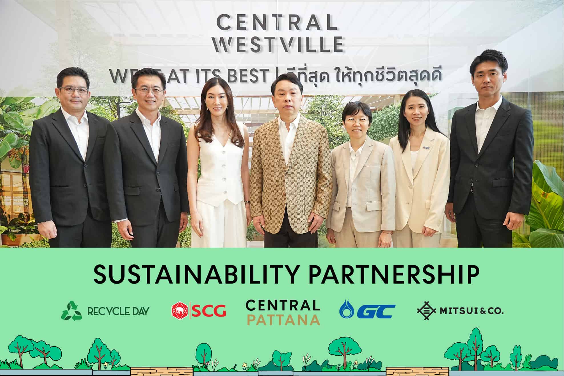 เซ็นทรัลพัฒนา เตรียมเปิด “เซ็นทรัล เวสต์วิลล์” ต้นแบบศูนย์การค้ารักษ์โลก ‘Low Carbon Mall’ เดินหน้าสู่เป้าหมายองค์กร NET Zero 2050 พร้อมผนึกบริษัทใหญ่ SCG-GC-MITSUI และบริษัทรุ่นใหม่ Recycle Day ร่วมผลักดันสังคมคาร์บอนต่ำ